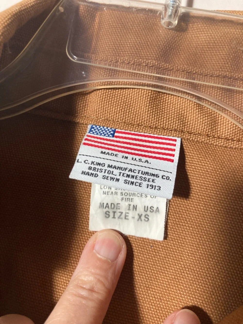 Pointer Brand Brown Duck Chore Coat Lightweight Duck Canvas USA Made Size XSmall - Picture 7 of 16